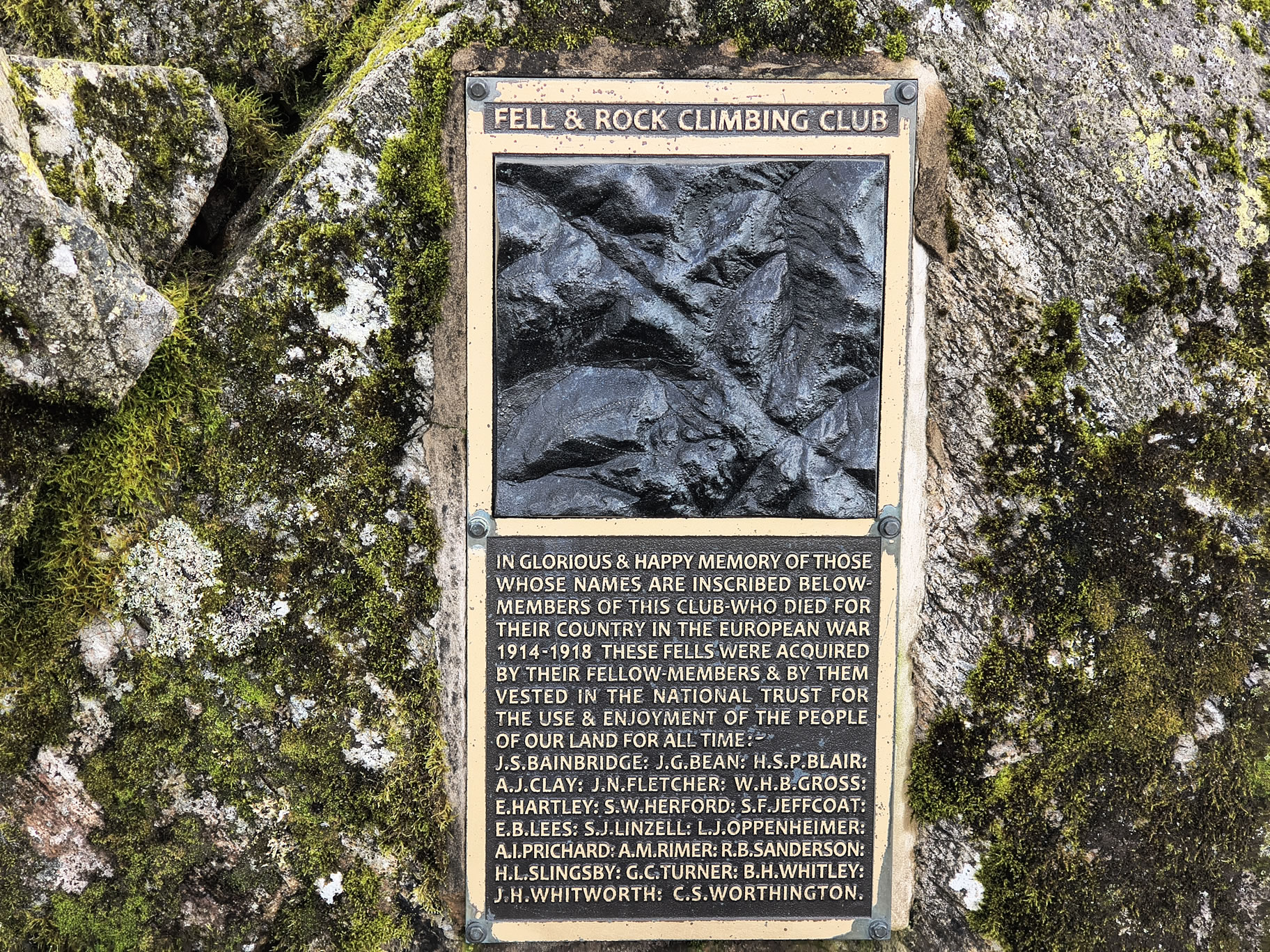 The Great Gable Memorial plaque, Sep 08, 2025